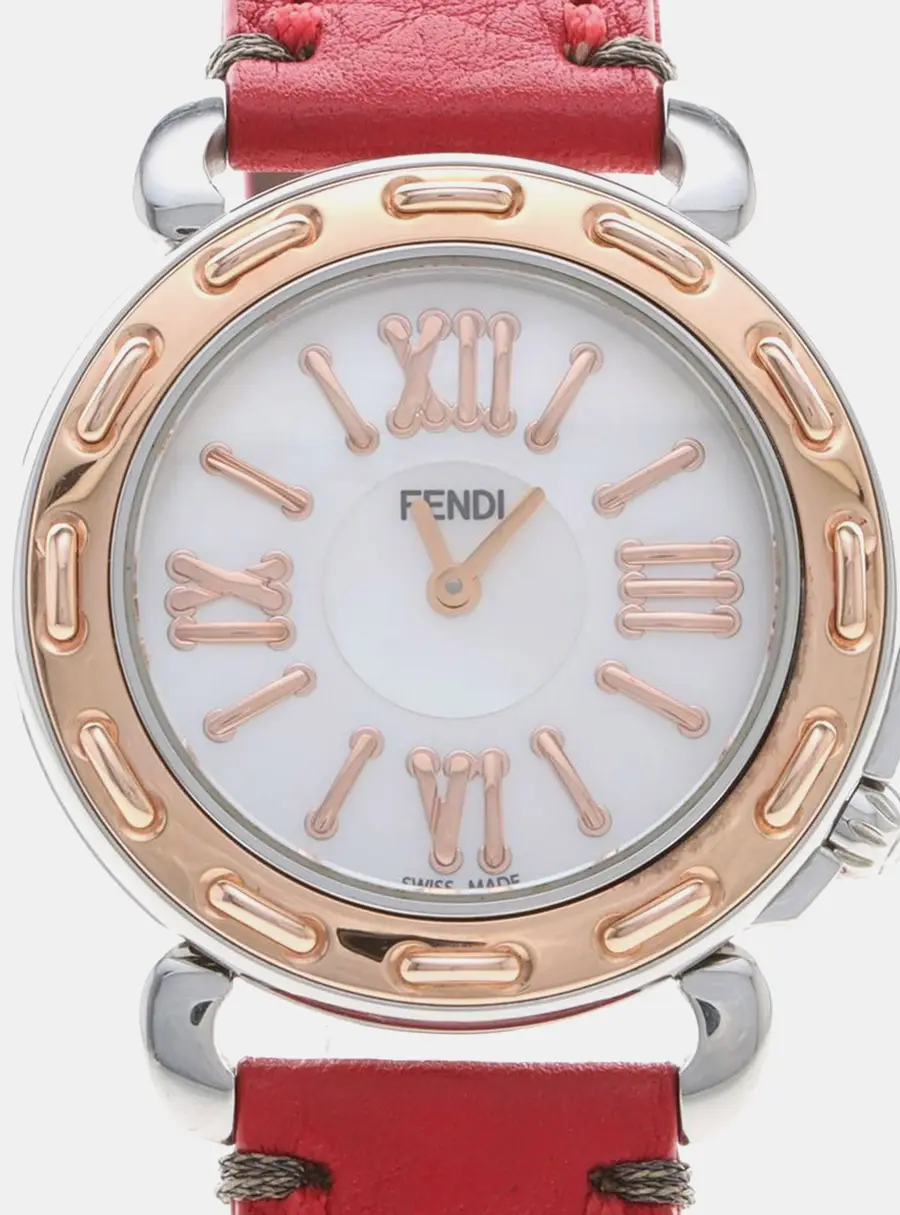 Fendi Selleria 80000M White Stainless Steel Quartz Women's Wristwatch 37mm