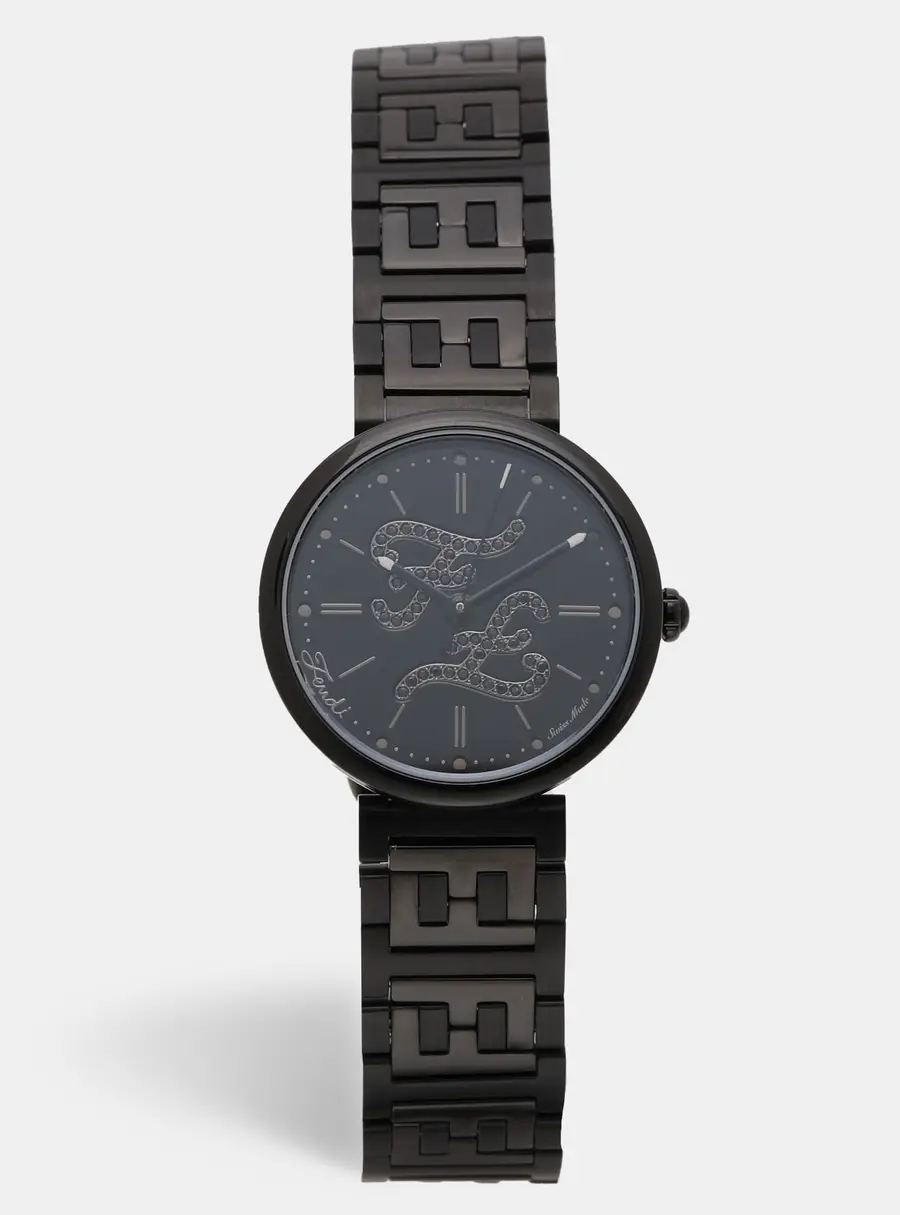 Fendi Stainless Steel Diamond Women's Wristwatch 29 mm