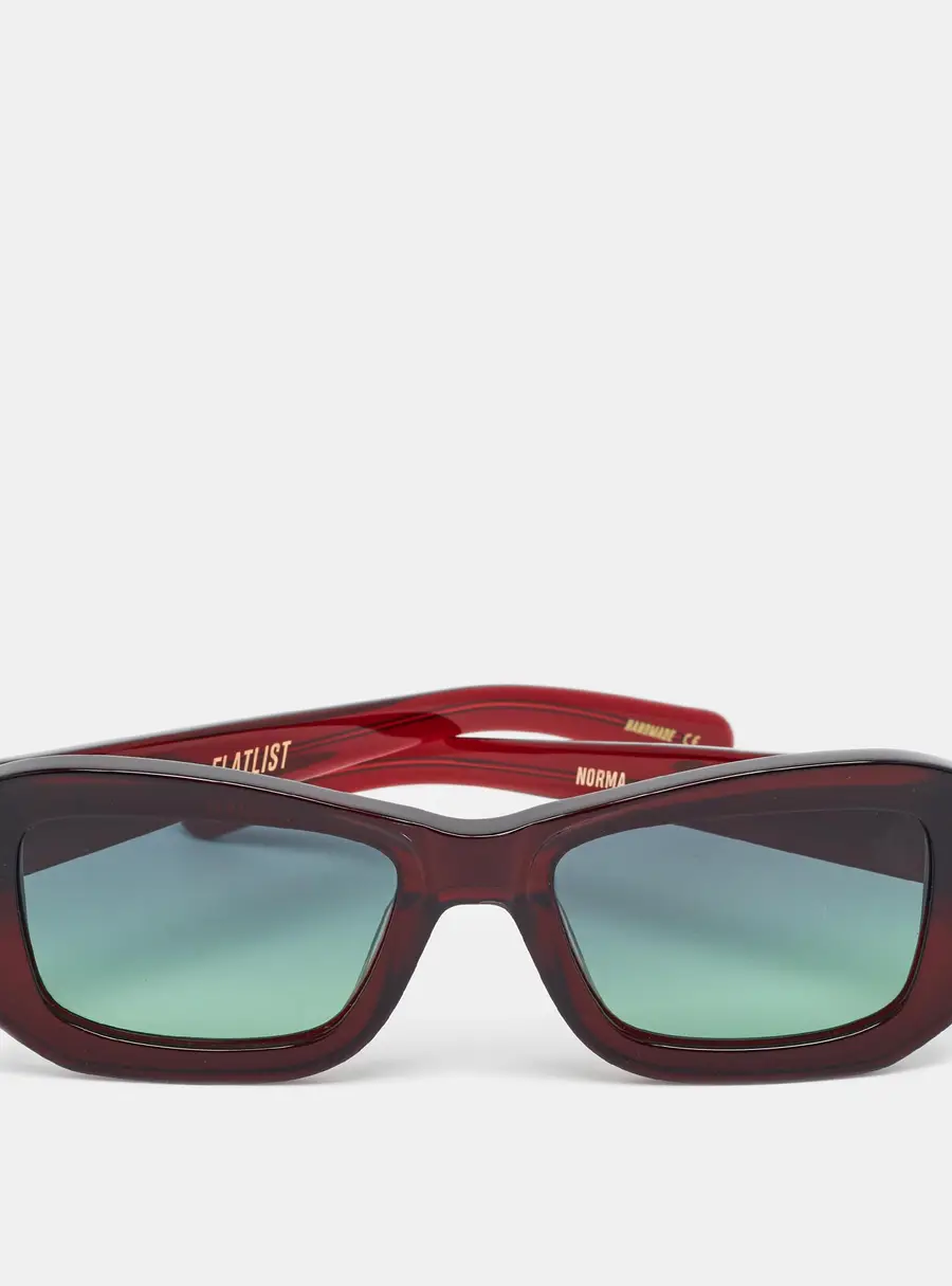 Flatlist Burgundy Gradient 012 FL 029 Norma Rectangle Sunglasses
