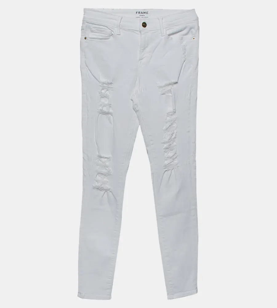 Frame White Denim Le Skinny de Jeanne Jeans M