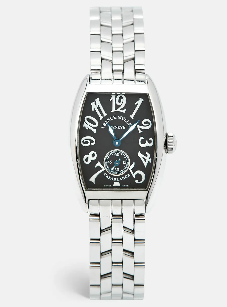 Franck Muller Casablanca 1750S6 Manual Winding Black Dial Stainless Steel Women's Wristwatch 25 mm