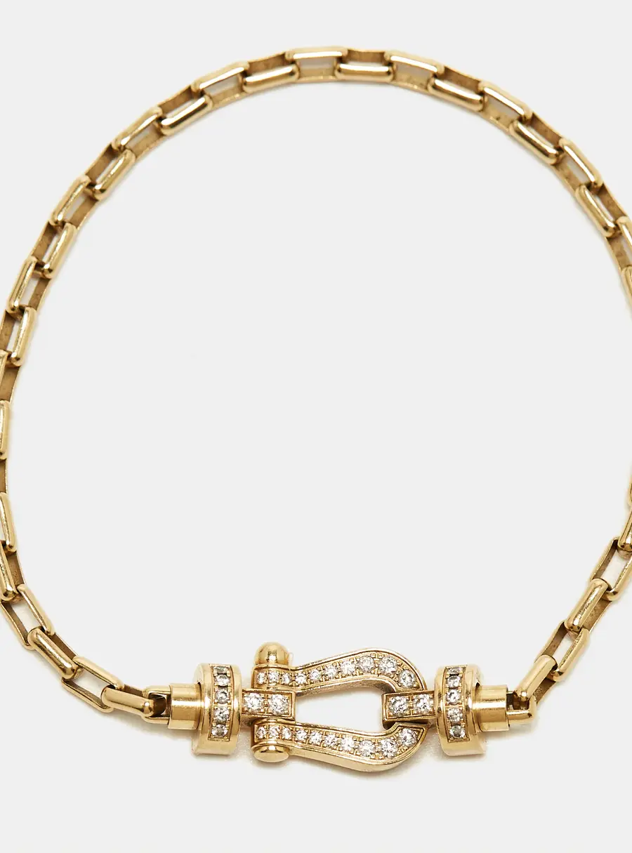 Fred Force 10 Diamonds 18k Yellow Gold Bracelet