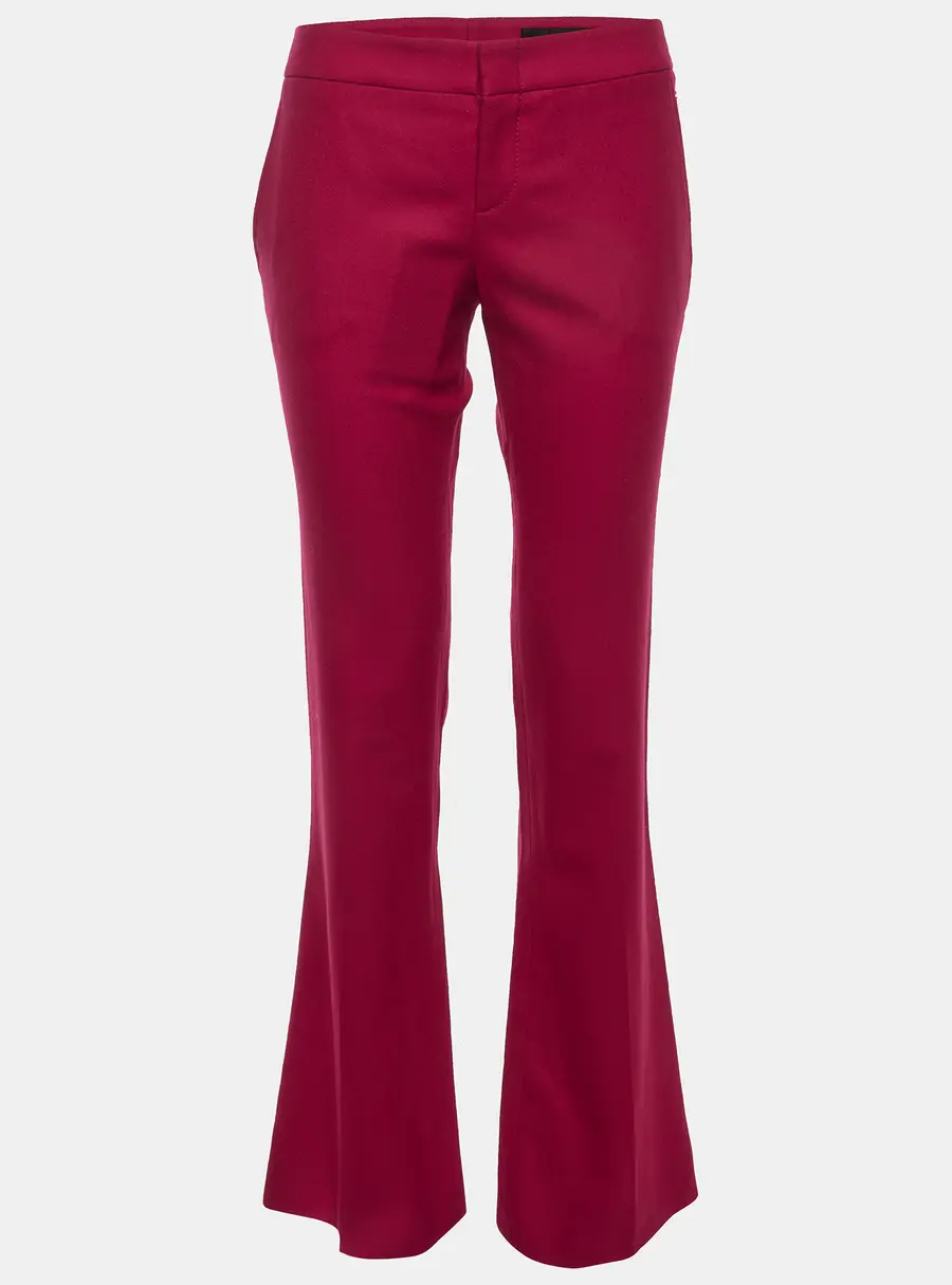 Gucci Raspberry Pink Wool Flared Trousers S