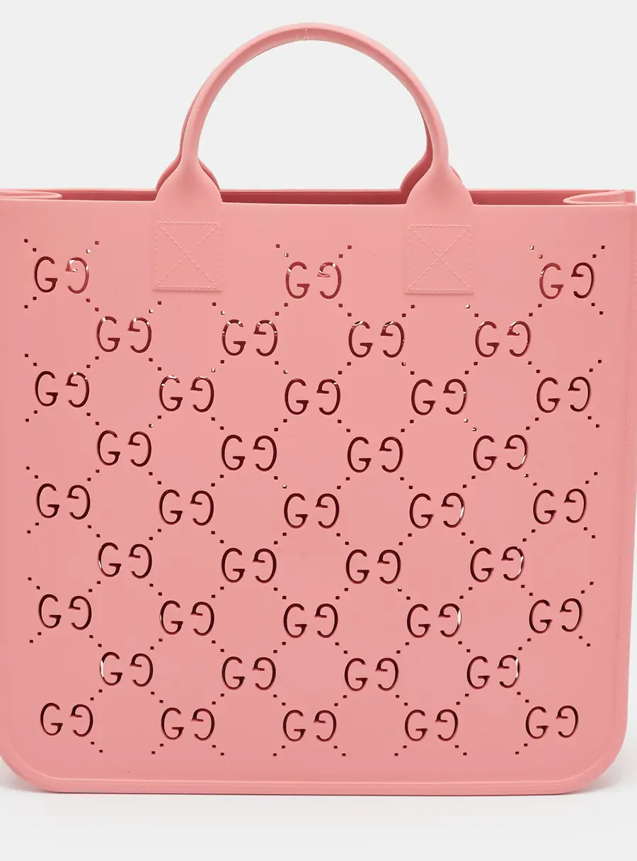 Gucci Pink GG Rubber Tote