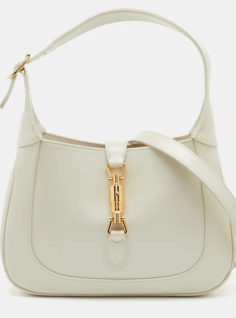 Gucci Jackie 1961 Small Off White Leather Shoulder Bag