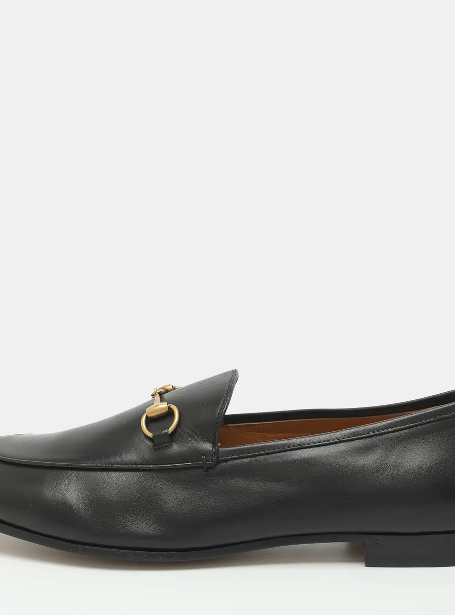 Gucci Jordan Size 41 Black Leather Loafers