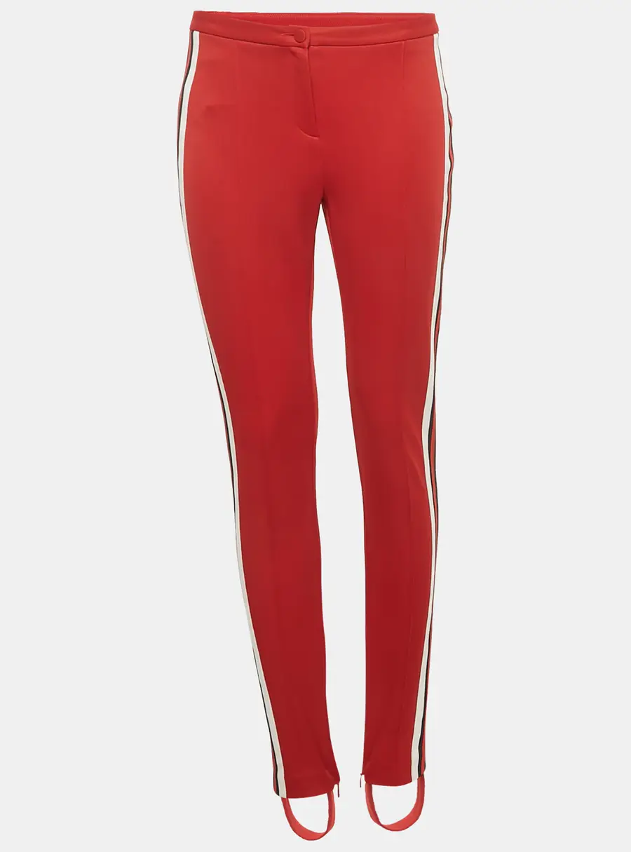 Gucci Red Jersey Striped  Sylvie Web Stirrup Pants S