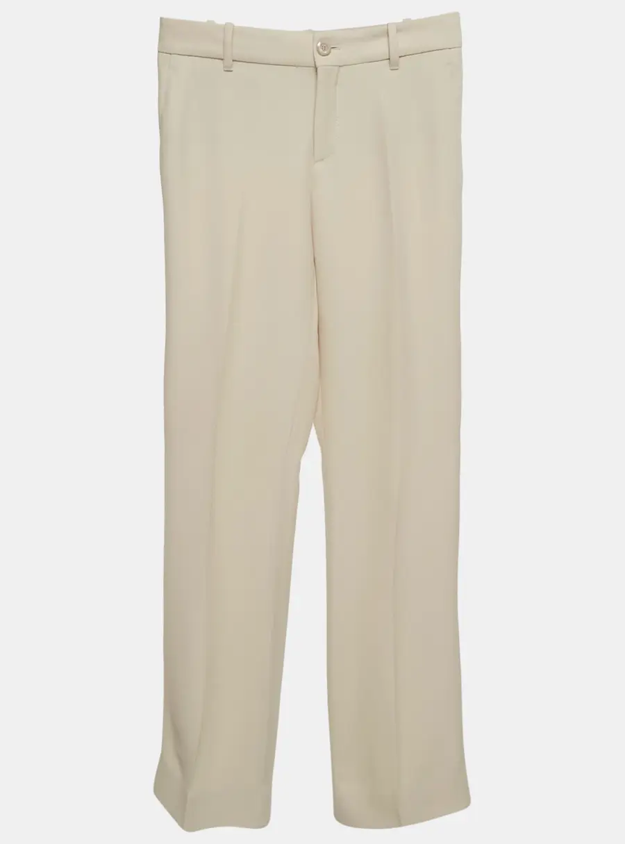 Gucci Cream Crepe Flared Trousers M