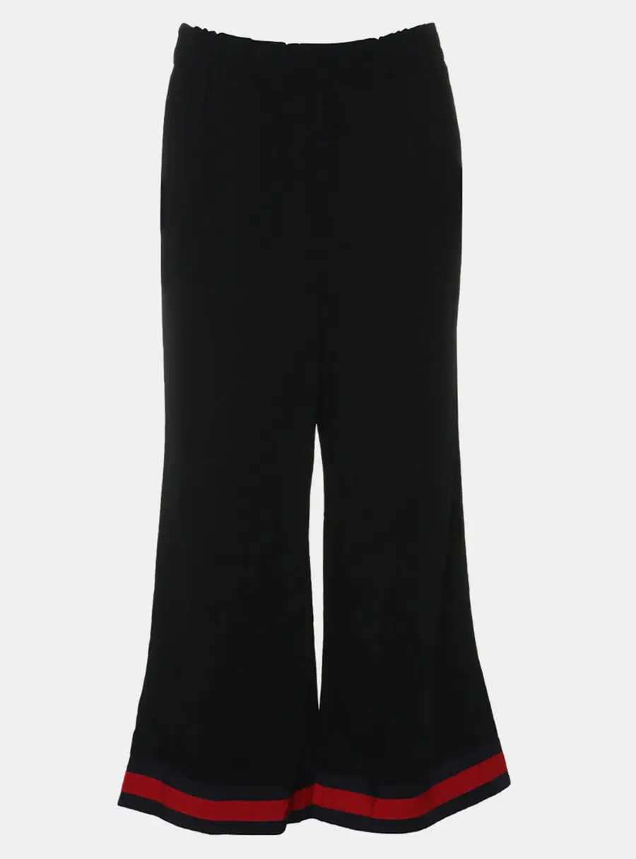 Gucci Black Web-Stripe Long Pants M