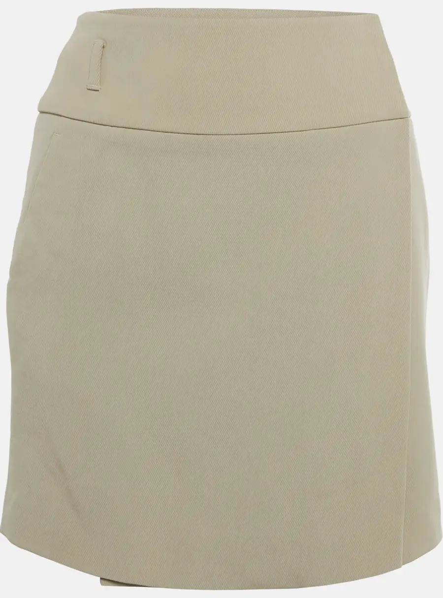 Gucci Beige Gabardine Mini Wrap Skirt S