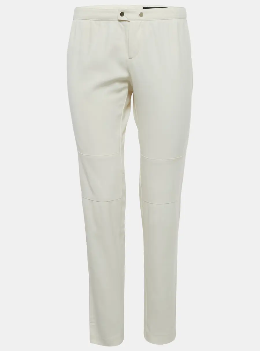 Gucci Cream Stretch Cotton Slim Fit Pants M/Waist 31"
