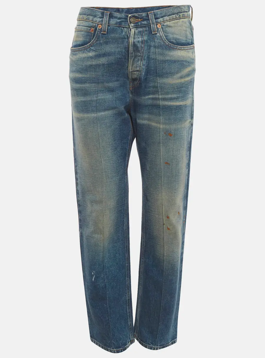 Gucci Blue Denim High-Rise Jeans M/Waist 30"