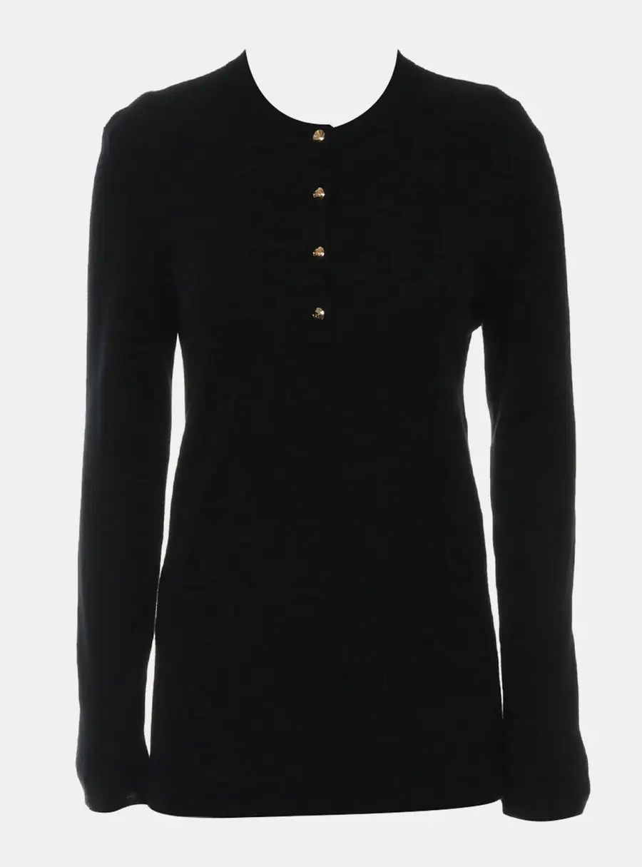 Gucci Half Button Cashmere Top