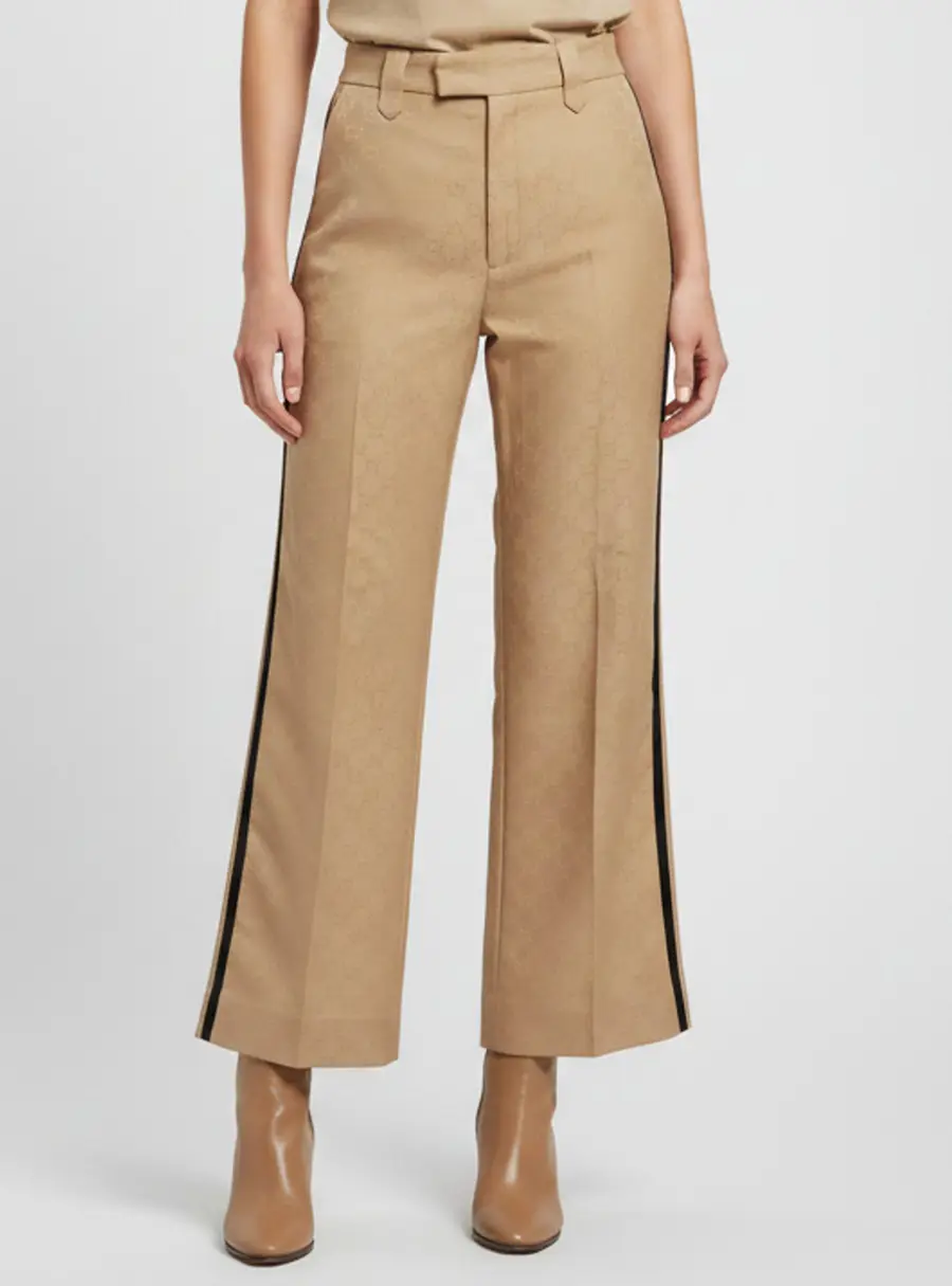 Gucci x Adidas Beige Monogram Jacquard Straight Fit Pants L