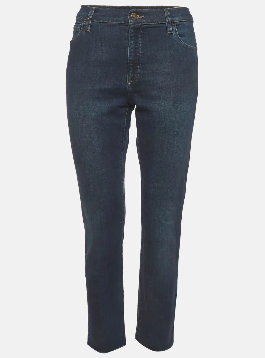 Gucci Navy Blue Denim Floral Patch Slim Fit Jeans XXS/ Waist 33"
