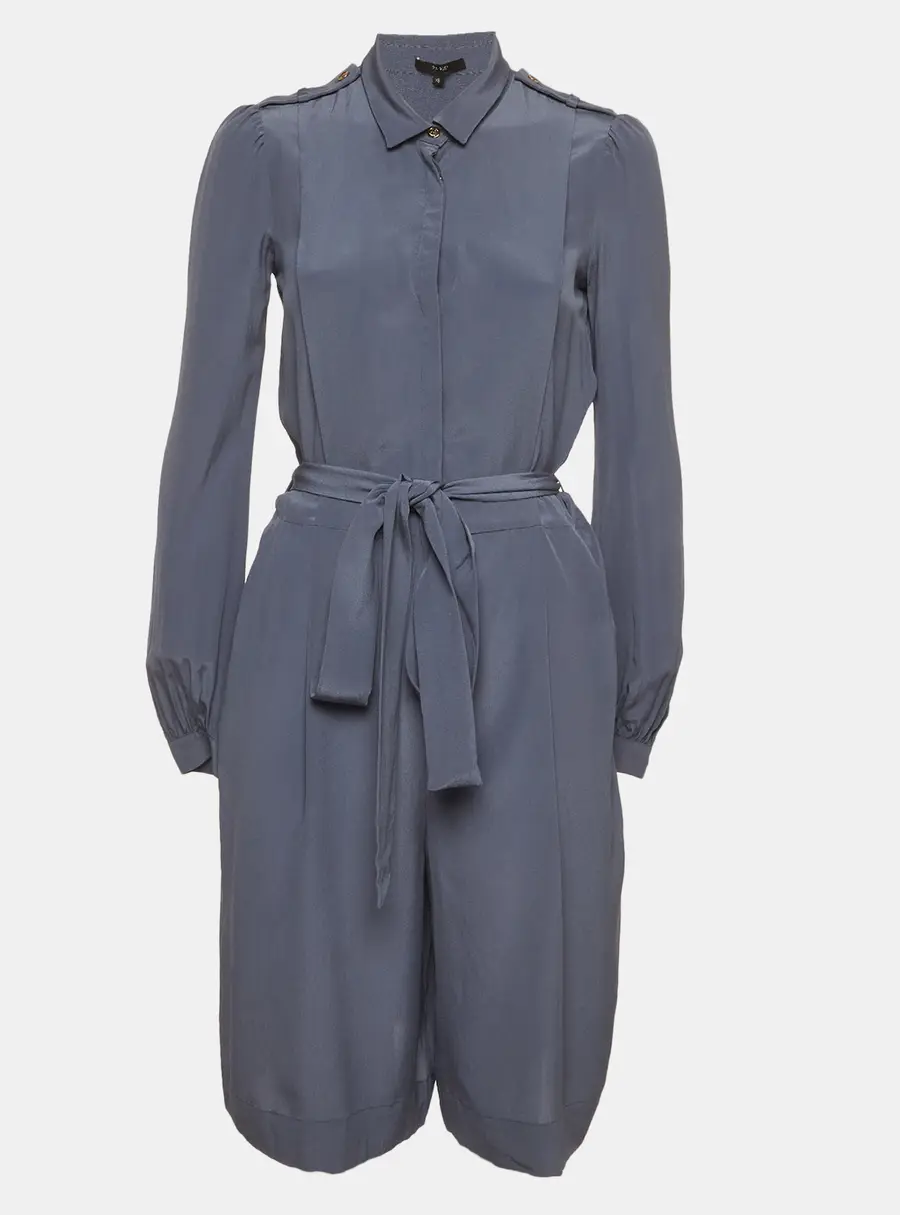 Gucci Grey Crepe Knee Length Jumpsuit S