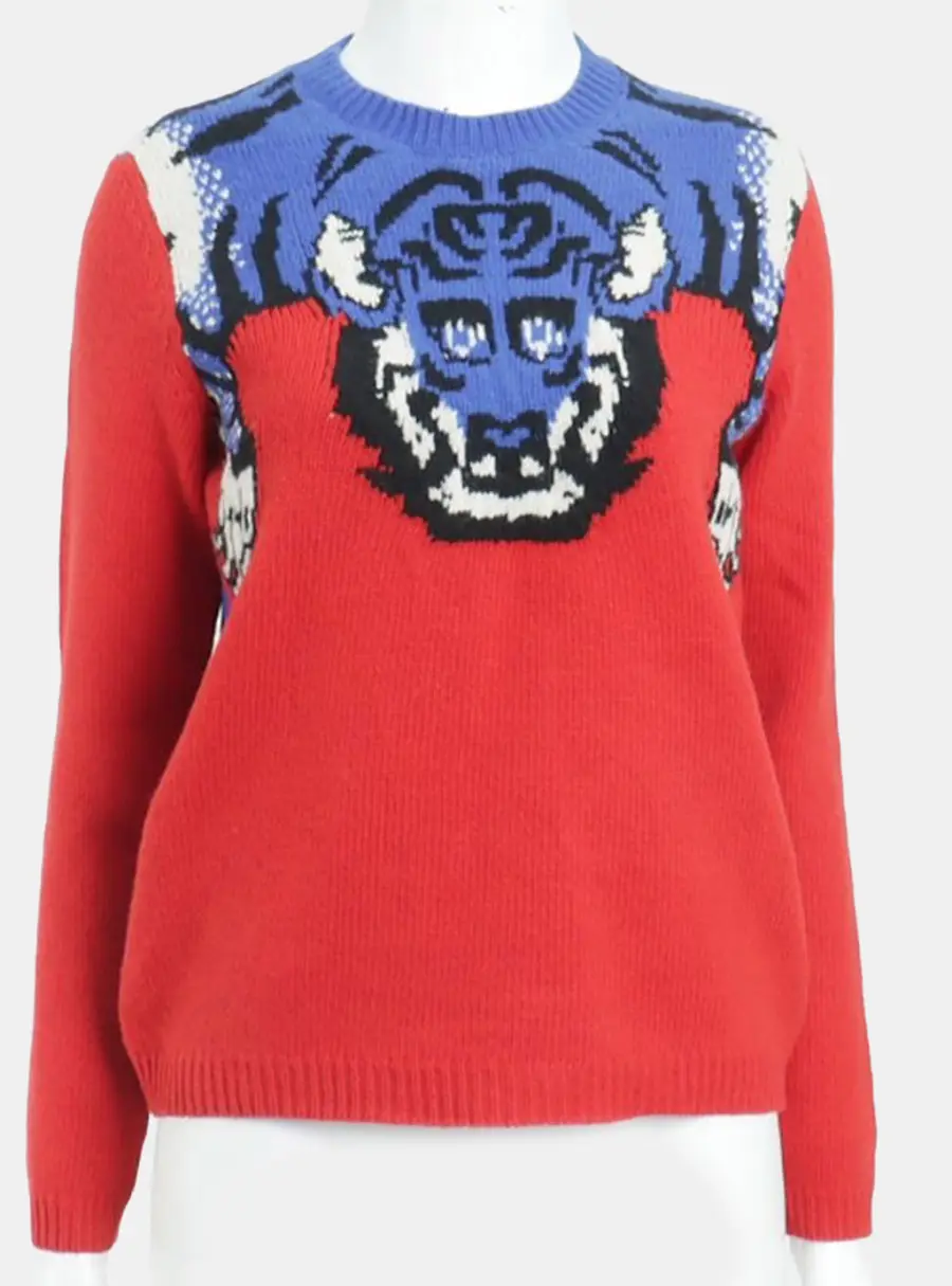 Gucci Multicolor Wool Long Sleeve Knit Top Size XS