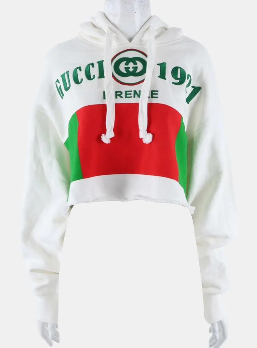 Gucci long-sleeve cropped hoodie S