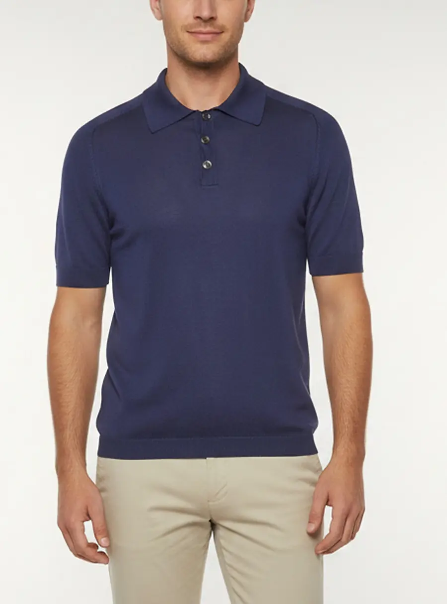 Gucci Navy Blue Knit Short Sleeve T-Shirt S