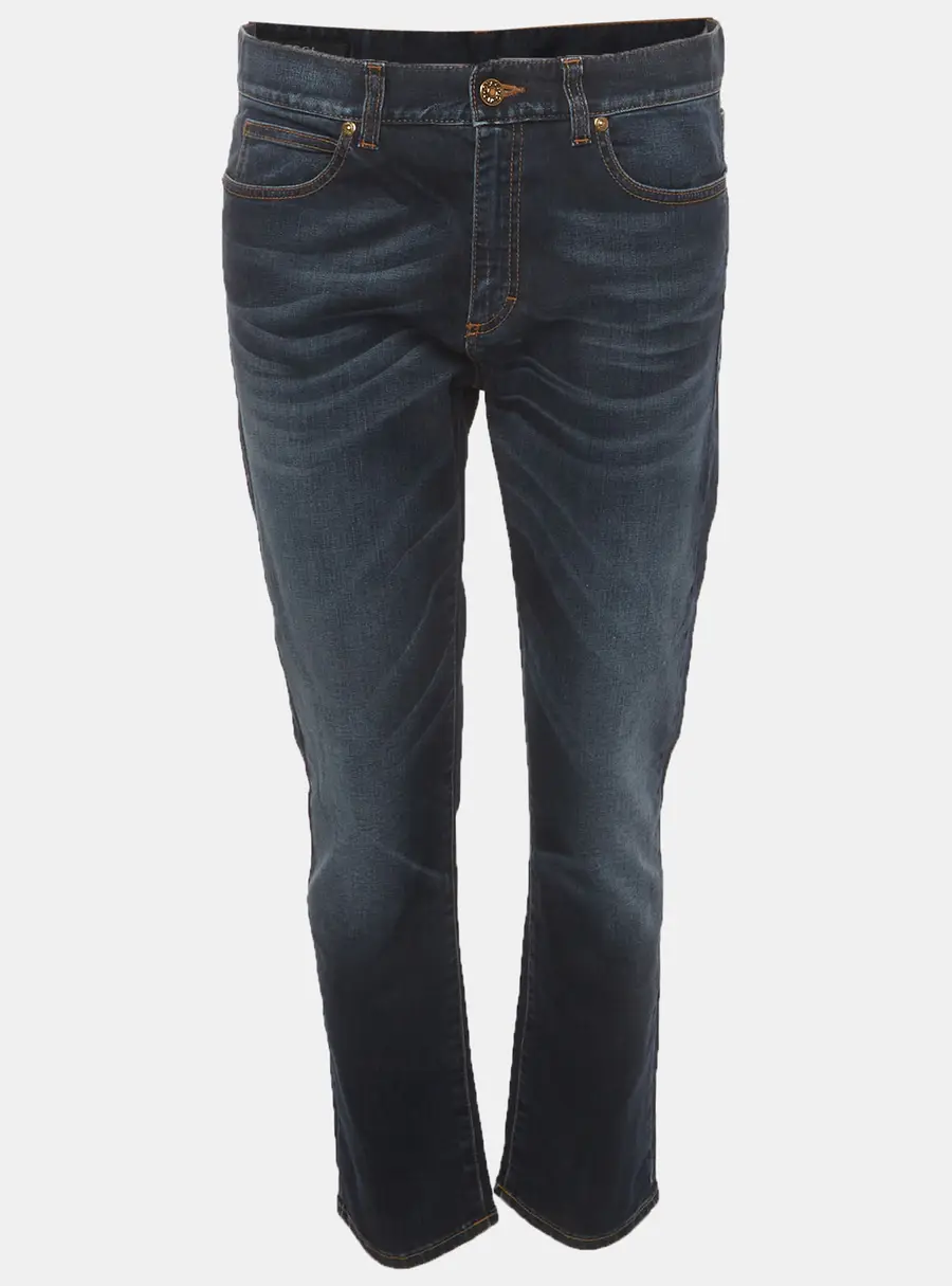 Gucci Blue Denim Embellished Boyfriend Jeans M / Waist 33"