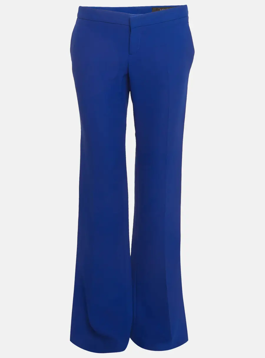 Gucci Blue Crepe Low Waist Trousers M