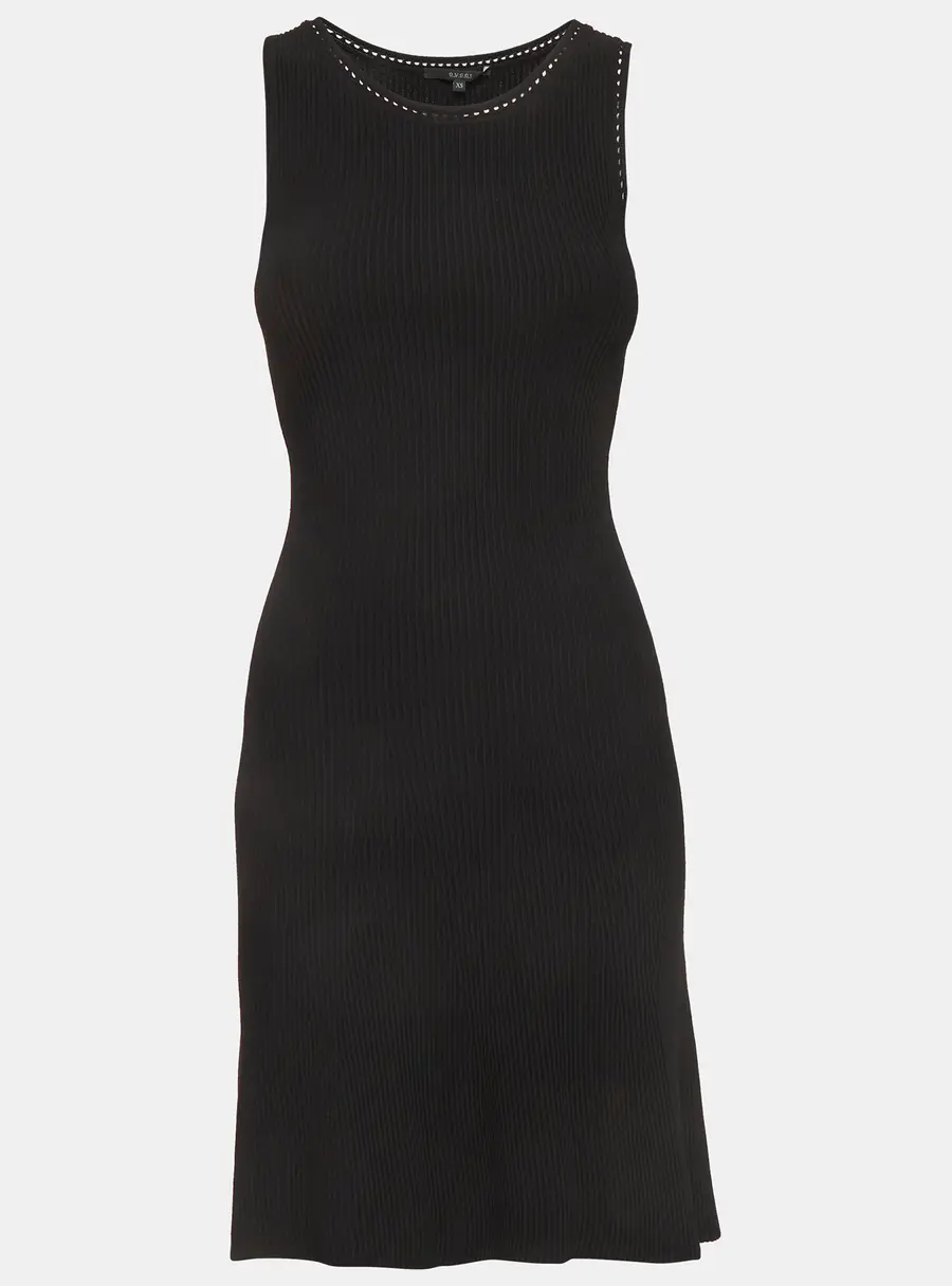 Gucci Black Rib Knit Sleeveless Mini Dress XS