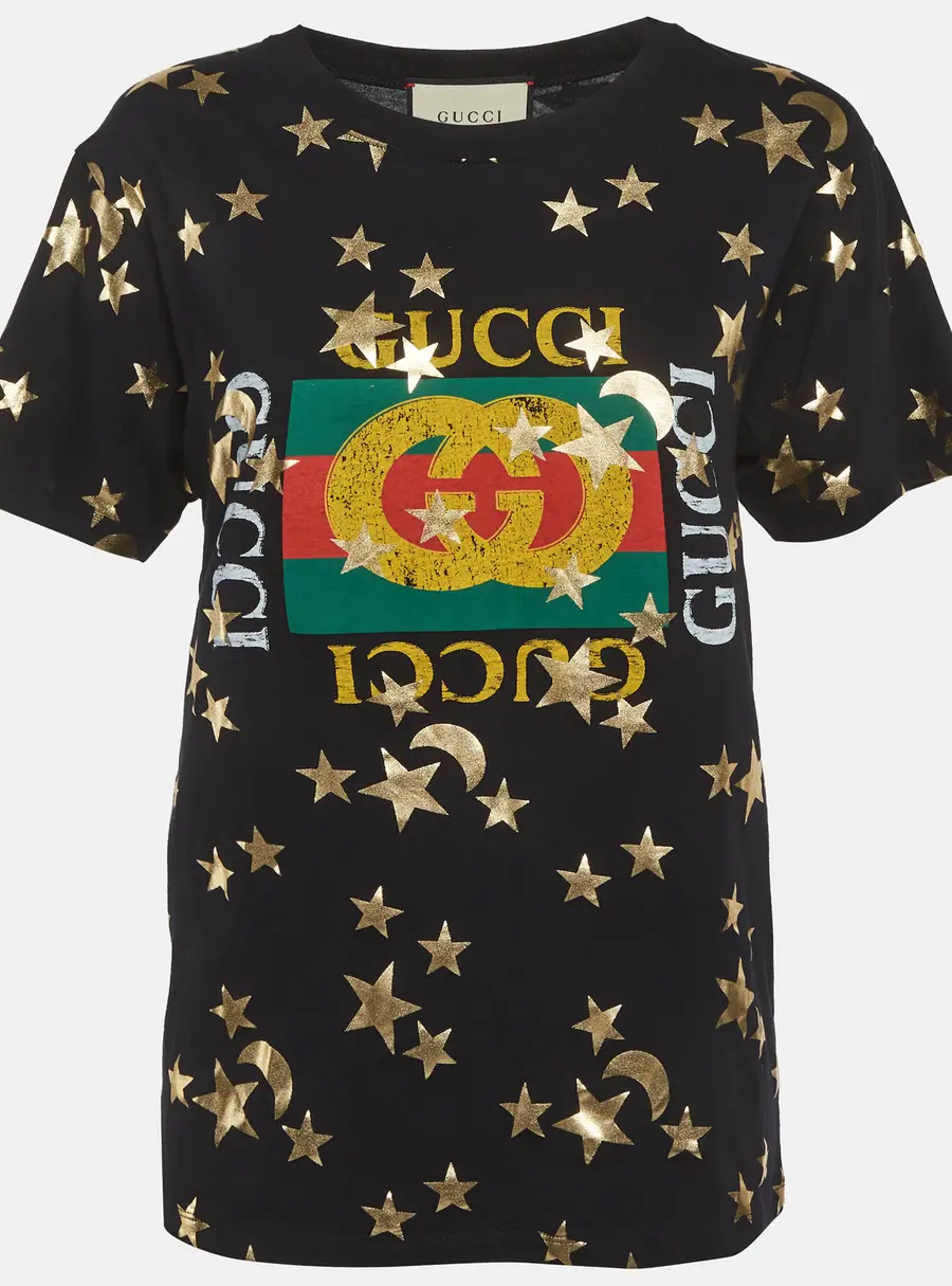Gucci Black Moon and Stars Print Jersey T-Shirt XS