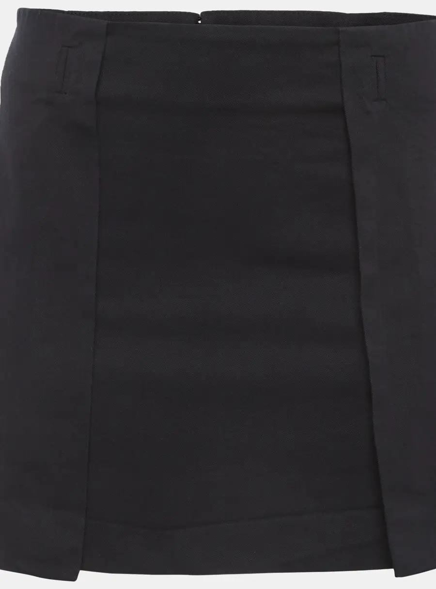 Gucci Navy Blue Gabardine Pleated Mini Skirt S