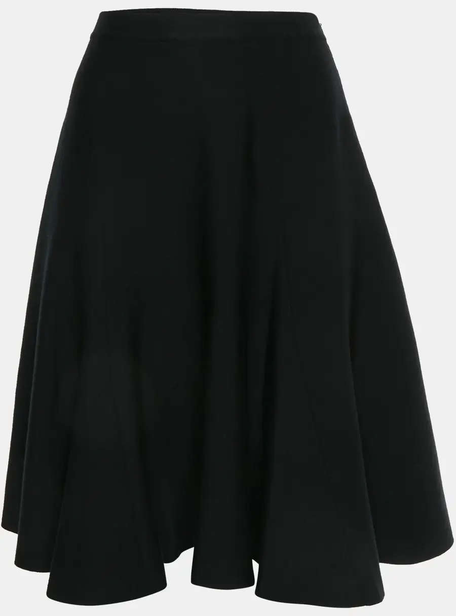Gucci Black Stretch Wool Flared Short Skirt XS