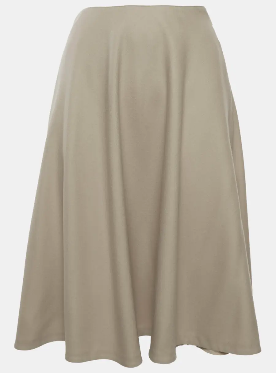 Gucci Beige Wool Blend Flared Midi Skirt XS