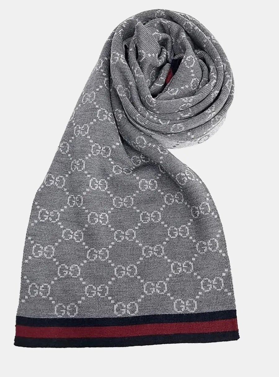 Gucci wool grey scarf
