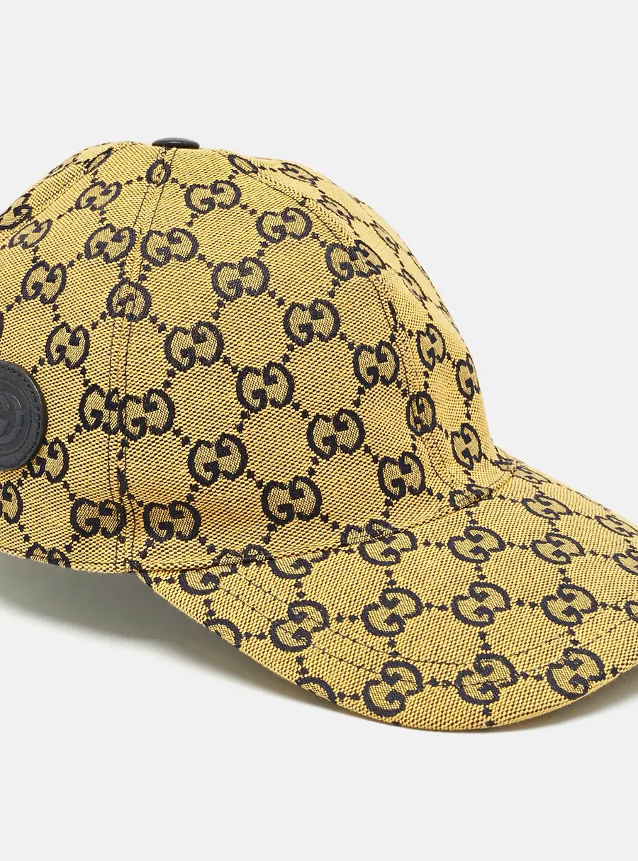 Gucci Yellow GG Canvas Baseball Cap S