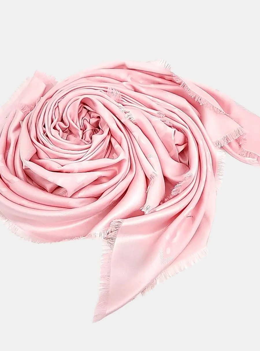 Gucci Pink Silk Muffler and Shawl