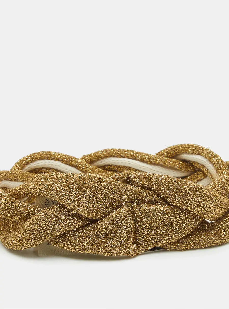 Gucci Metallic Lurex Braided Scrunchie L