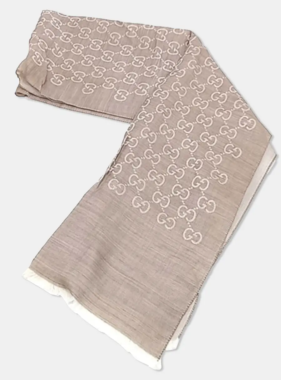 Gucci Beige Silk  Wool shawl/scarf