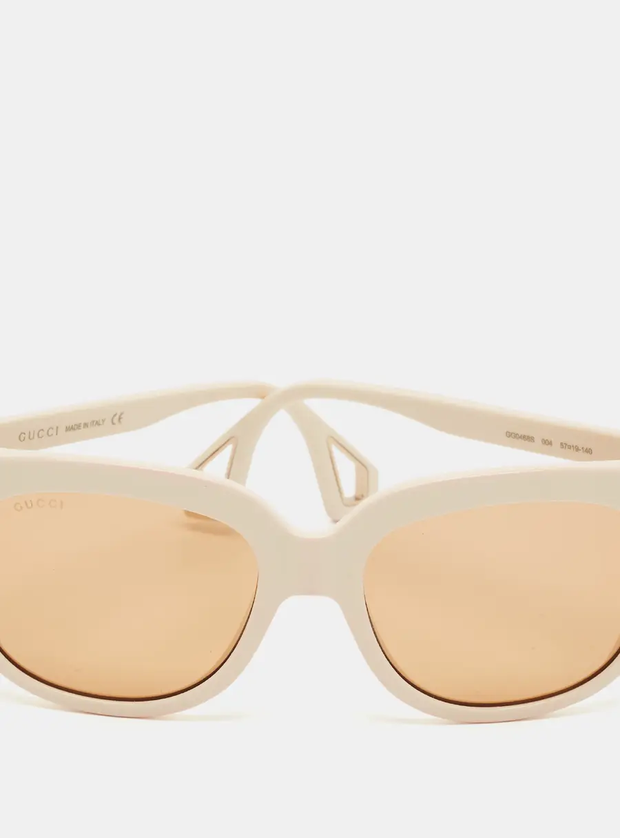 Gucci Beige/Orange GG0468S Frame Square Sunglasses