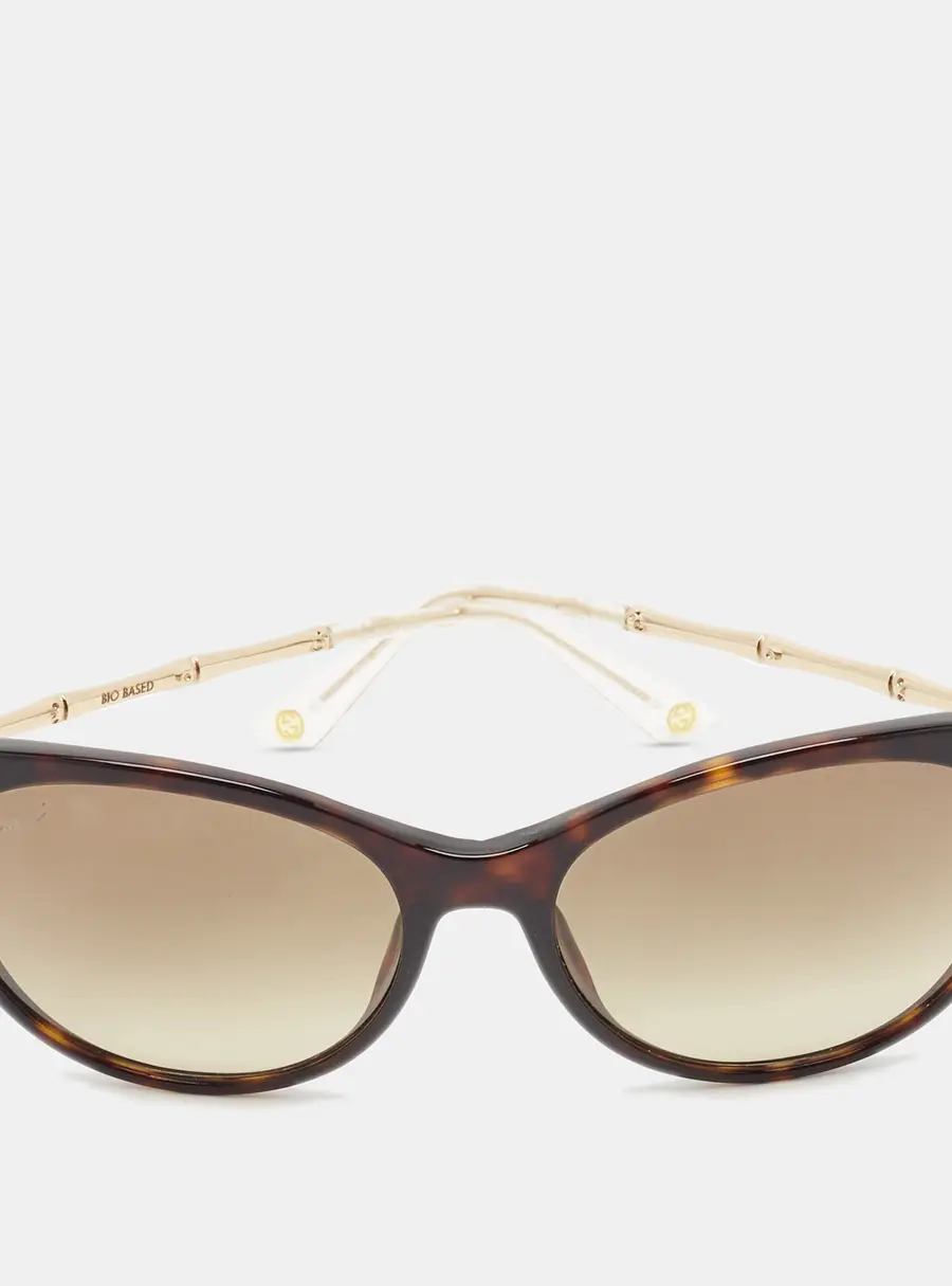 Gucci Tortoise Brown Gradient GG3771/S Bamboo Cat Eye Sunglasses