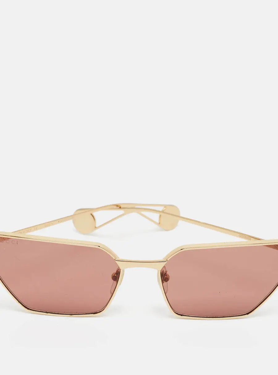 Gucci Red/Gold Tone GG0538S Cat Eye Sunglasses