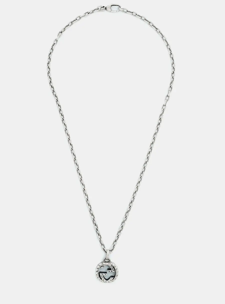 Gucci Interlocking G Sterling Silver Pendant Necklace