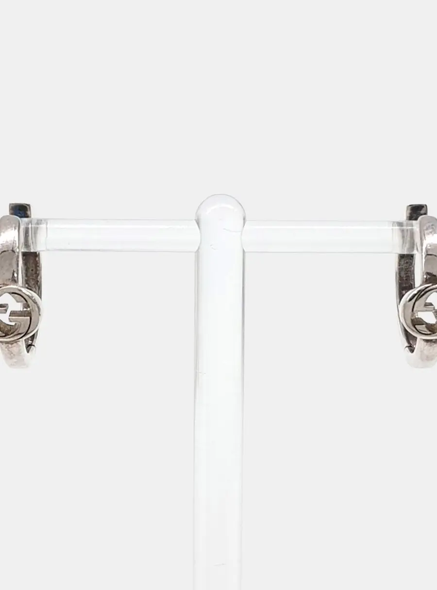 Gucci Silver Interlocking Earrings