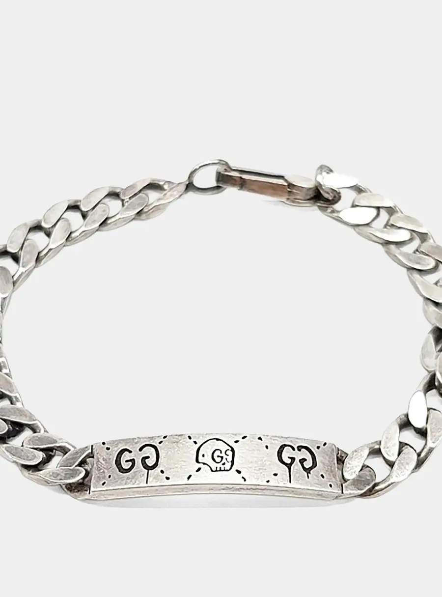 Gucci Silver Ghost Chain Bracelet