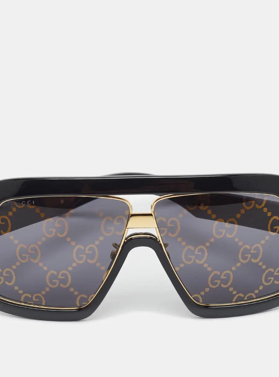 Gucci Black/Gold Tone GG0900S Icon Square Sunglasses