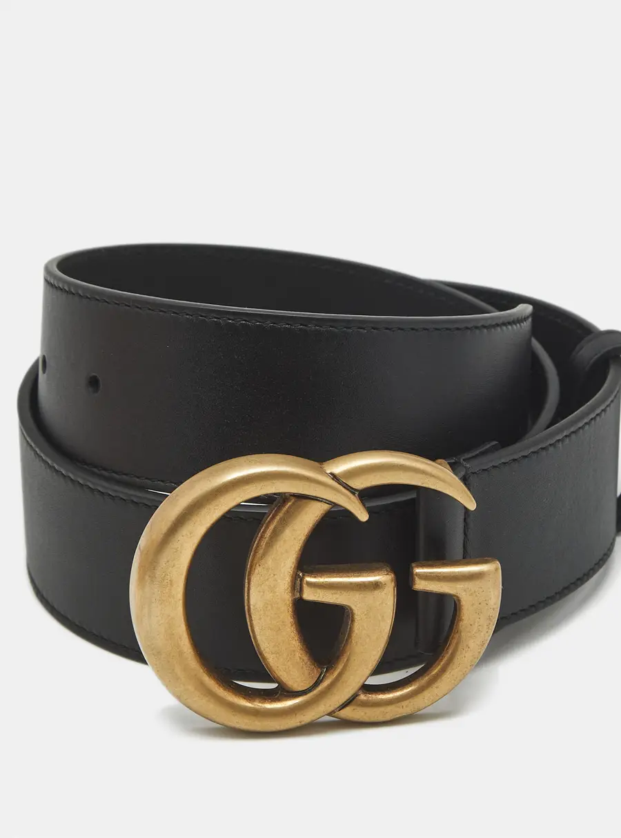 Gucci GG Marmont 70CM Belt Black Leather