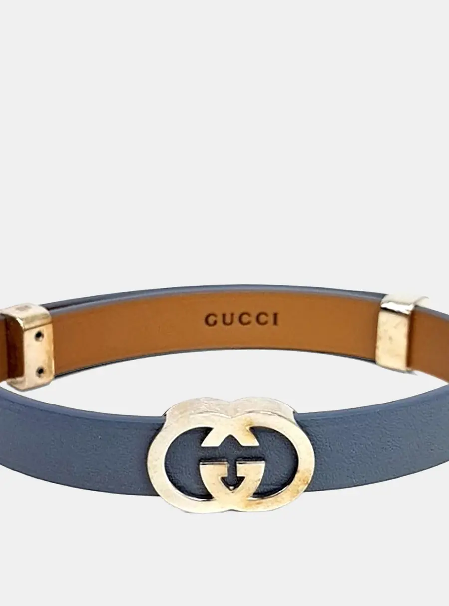 Gucci Interlocking Leather Bracelet