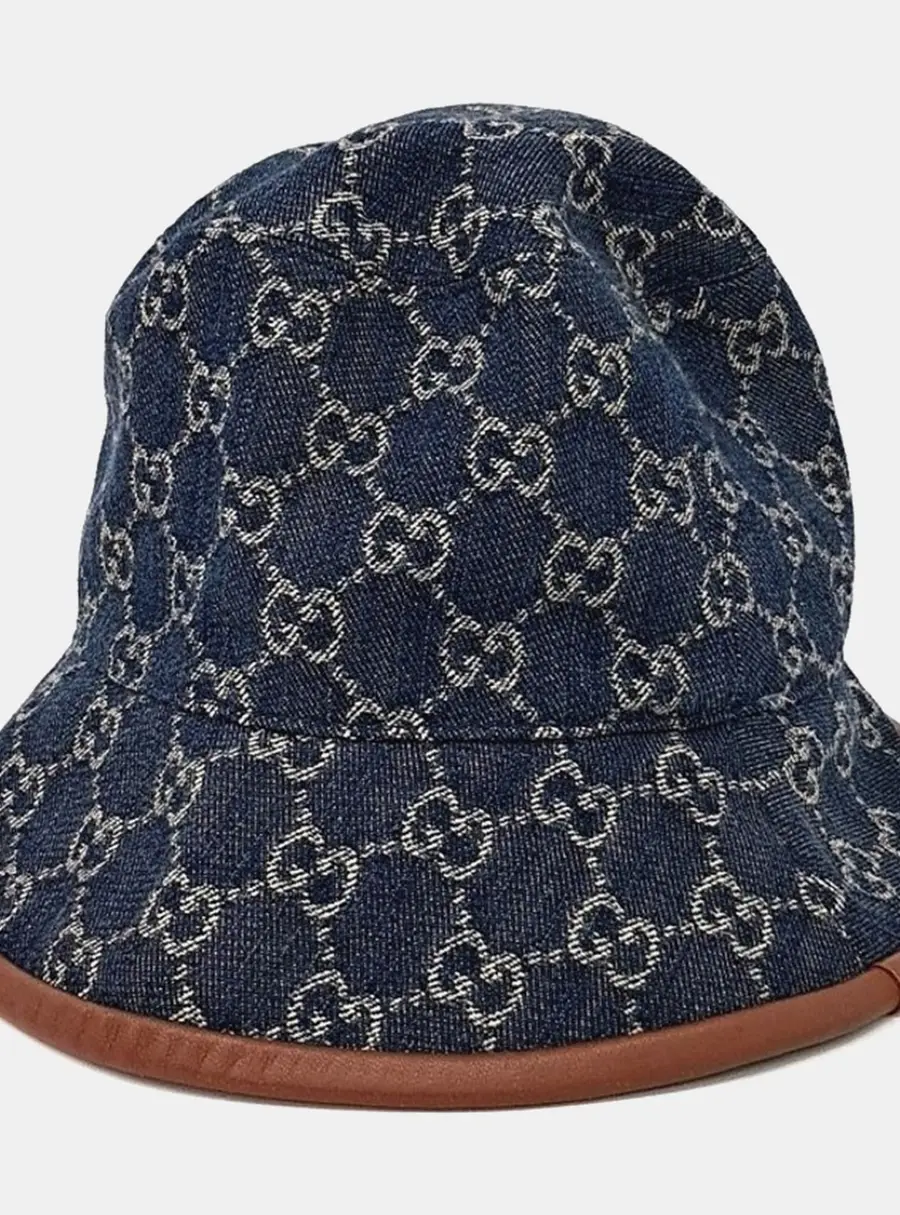 Gucci Multicolor Denim Bucket Hat Size L