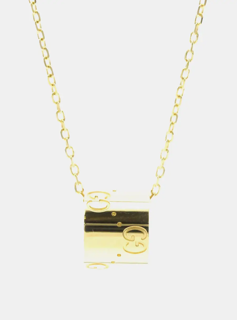 Gucci Icon Necklace Yellow Gold 18K No Stone Fashion Pendant Necklace Gold