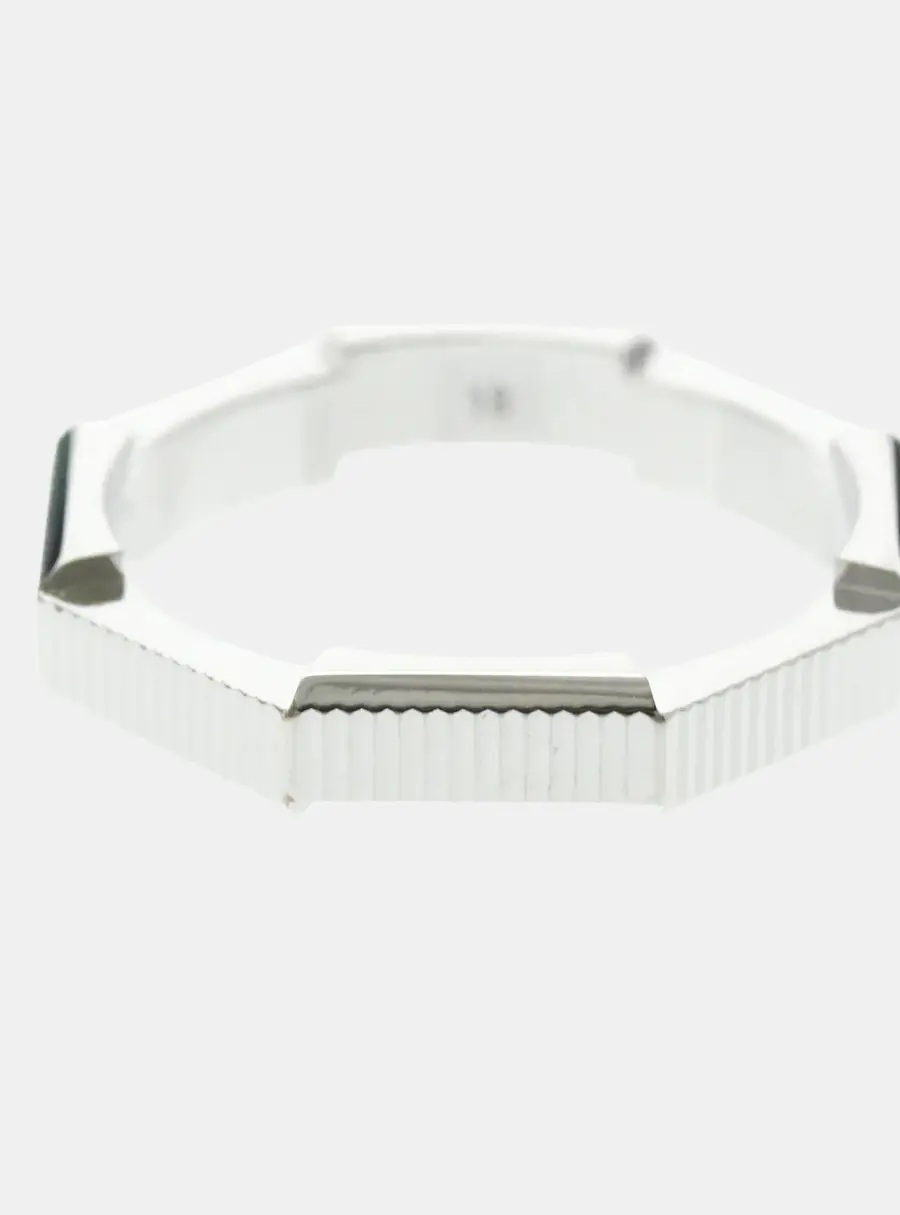 Gucci Link To Love Ring 18K White Gold Fashion Band Ring EU 58