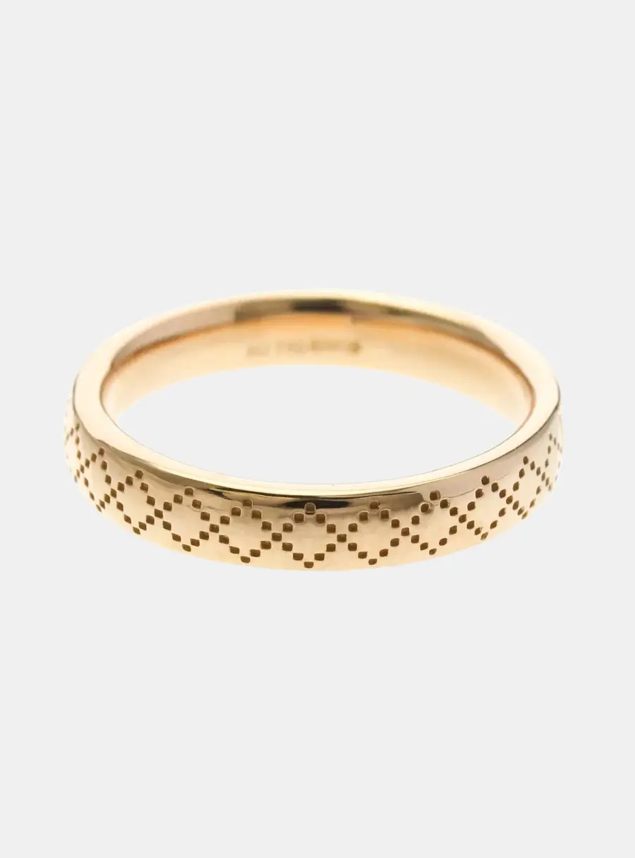 Gucci Diamantissima 18K Pink Gold Fashion Band Ring EU 53