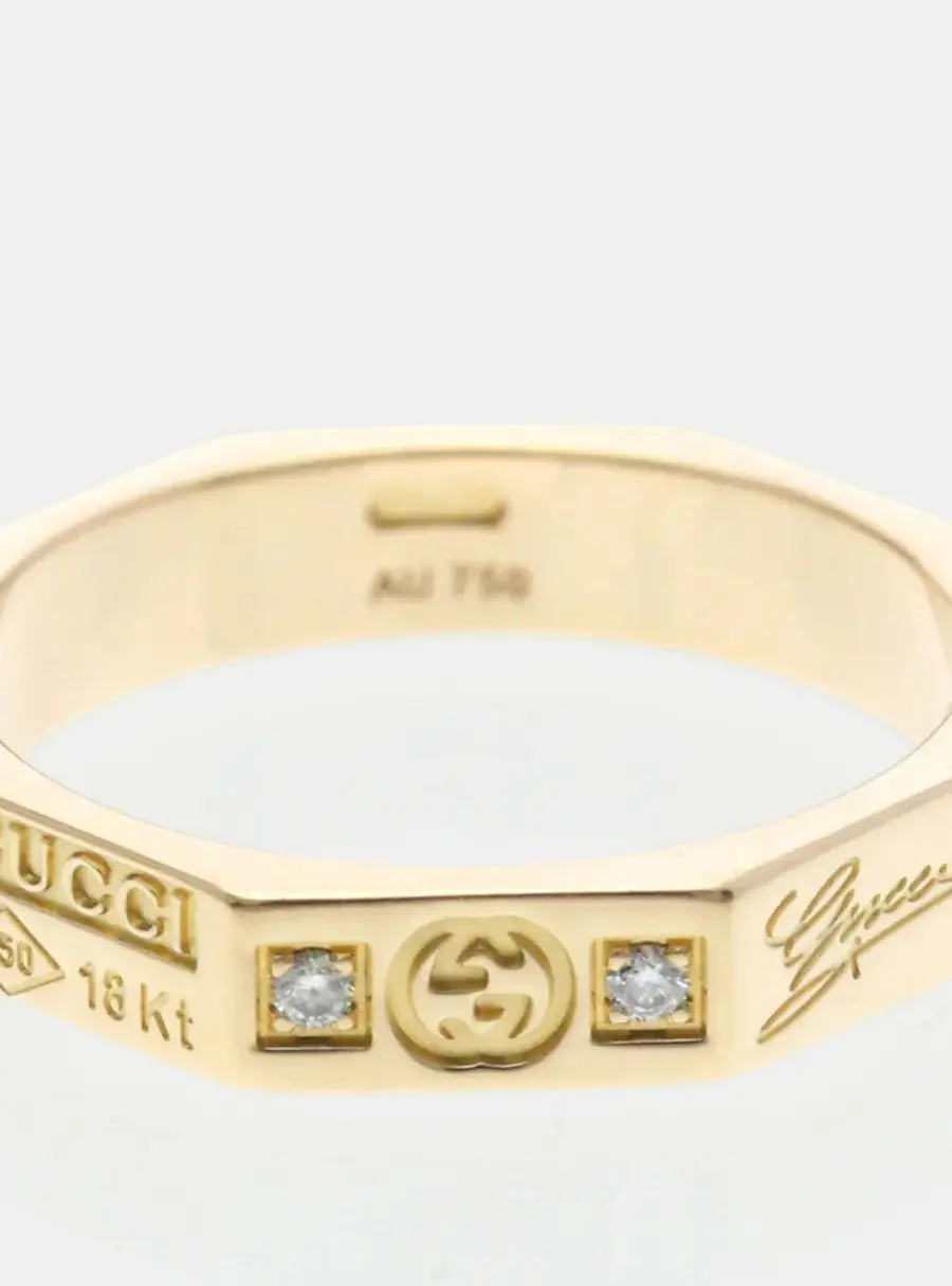 Gucci Icon 18k Rose Gold Women's Ring EU 48