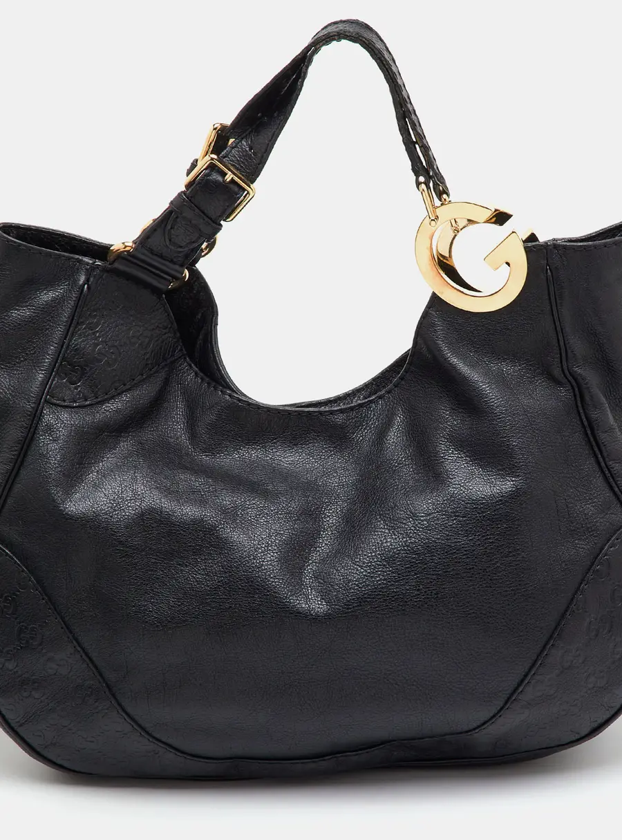 Gucci Black Guccissima Leather Charlotte Tote